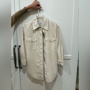 Wilfred Cream Leather Jacket